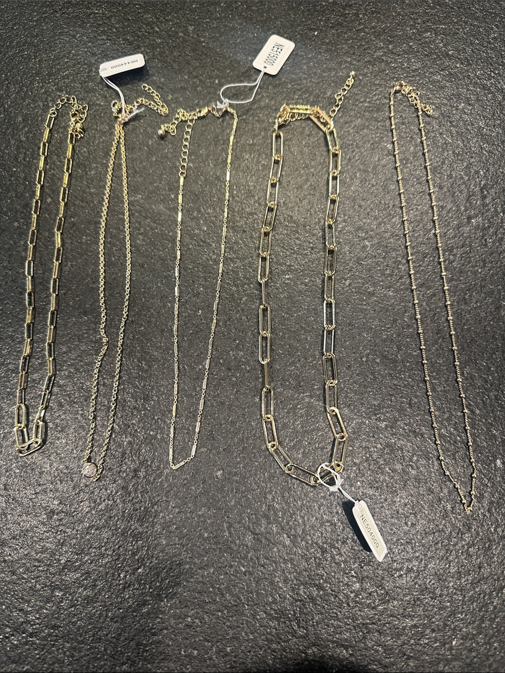 Gold-Tone Layered Chain Necklace LOT